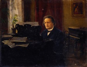 Retrato del compositor Anton Rubinstein de Mikhail Yarovoy