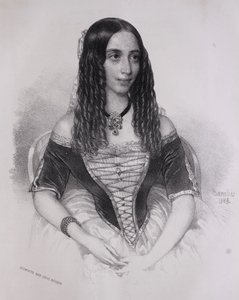 Retrato de Emilia Lemouton (Miklós Barabás, 1845) de Miklós Barabás