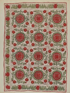 Colcha de apliques de Mildred E. Bent