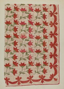 Colcha aplicada de Mildred E. Bent