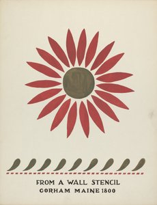 Diseño de Gorham, Maine 1800: de la cartera propuesta "Plantillas de pared de Maine"