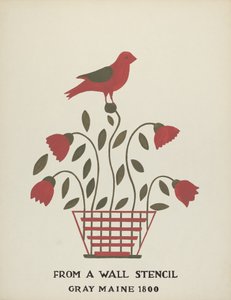 Diseño de Gray, Maine 1800 (no. 2): Del Portafolio Propuesto "Plantillas de Pared de Maine"