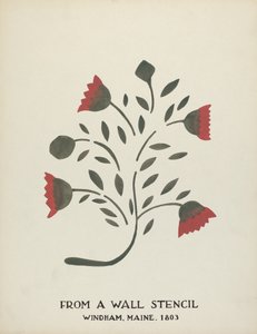 Diseño de Windham, Maine 1803: De la cartera propuesta "Plantillas de pared de Maine"
