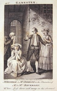 Mr Kemble y Mrs Siddons en los personajes de Mr y Mrs Beverley, frontispicio de 