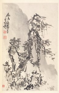 Paisaje en el estilo de Ma Yuan, 1788 de Min Zhen