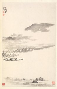 Paisaje fluvial, 1788 de Min Zhen
