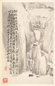 Acantilados escarpados, 1788 de Min Zhen
