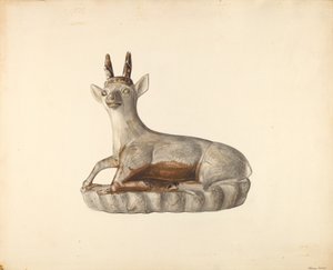 Figurilla de ciervo de Mina Lowry