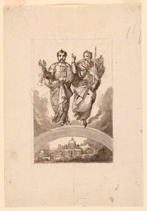 San Pedro y San Pablo sobre el Vaticano de Minardi Tommaso