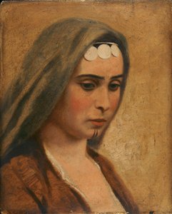 Cabeza de niña árabe