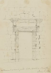 Malta, entrada a un patio de la Citta Vecchia de Miner Kilbourne Kellogg