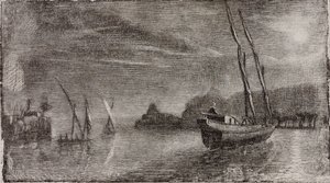 Sin título (Barcos en el puerto) de Miner Kilbourne Kellogg