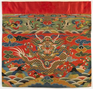 Frontal de altar, principios del siglo XVII (seda en tejido de tapiz) de Ming Dynasty Chinese School