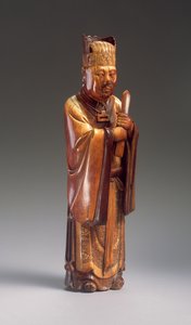 Figura de un oficial (marfil tallado) de Ming Dynasty Chinese School