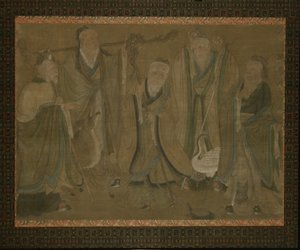 Cinco sabios, siglo XV-principios del XVI de Ming Dynasty Chinese School