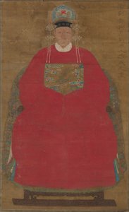 Madam Han Neefang (pergamino colgante, tinta y color sobre seda)