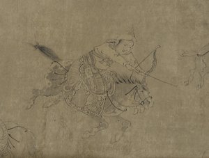 El cautiverio de Cai Wenji, siglo XIV-XV