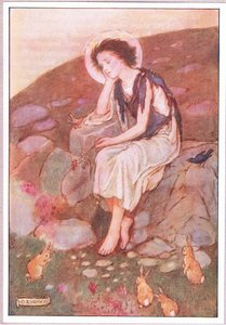 Era el pequeño camino gris bajo el que se fijaban sus ojos (litografía en color) de Minnie Didbin Spooner