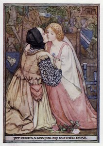 Lady Clare. Lord Tennyson (litografía en color)