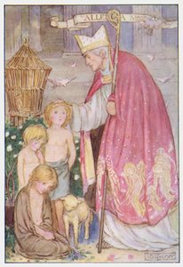 San Gregorio (litografía en color) de Minnie Didbin Spooner