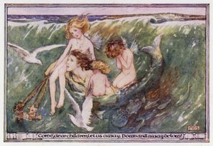 El sireno abandonado. Matthew Arnold (litografía en color) de Minnie Didbin Spooner