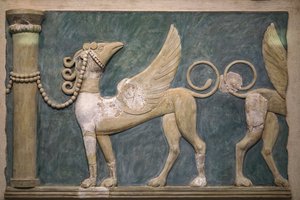 Fresco de grifos en alto relieve. Palacio de Knossos. 1600-1450 a.C.