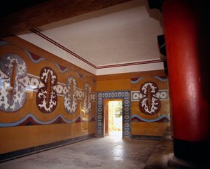 Arte griego: el Salón del Palacio de Cnossos, Grecia de Minoan
