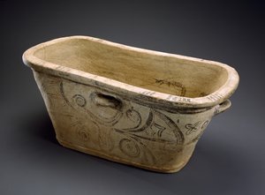 Larnax (bañera y ataúd) o "cofre de cenizas"