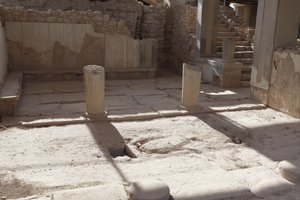 Sitio arqueológico minoico de Phaistos. El Megaron de la reina (es decir, los apartamentos de la reina) de Minoan