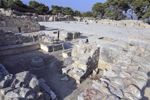 Sitio arqueológico minoico de Phaistos. Patio central y 