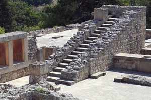 Parte oriental del palacio del Rey Minos en Knossos entre el megaron de la reina y el patio central. Creta. 1600-1450 a.C. de Minoan