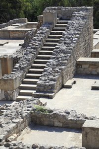 Parte oriental del palacio del Rey Minos en Knossos entre el megaron de la reina y el patio central. Creta. 1600-1450 a.C. de Minoan