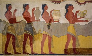 Reconstrucción del fresco de la procesión