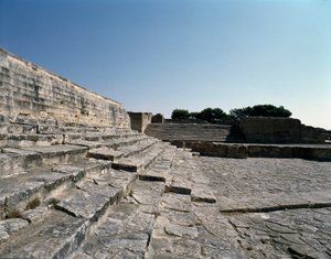 Vista de las ruinas de Phaistos, 2700-1200 a.C. de Minoan