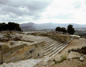 Vista de las ruinas de Phaistos, 2700-1200 a.C. de Minoan