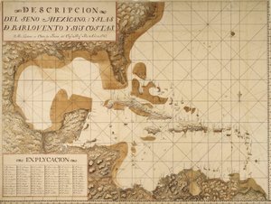 Carta del Golfo de México y las islas del Caribe de Miol Polo