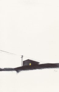 Luz solitaria del atardecer