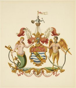Escudo de la Sociedad de Comerciantes Aventureros, c.1830 de Miss (attr.to) Braikenridge