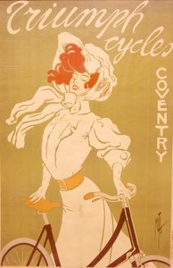 Póster publicitario de bicicletas Triumph, 1907 de Misti
