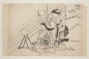 Mujer peinándose de Mitsunobu Hasegawa