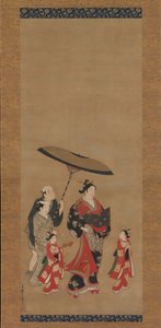 Cortesana en desfile de Miyagawa Issho
