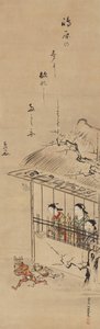 Cortesanas de Shimabara exorcizando demonios, segunda mitad del siglo XVIII