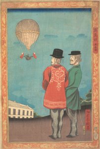 Imagen de un globo, 1860 de Miyagi Gengyo