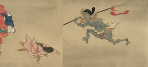 Copia del Desfile Nocturno de los Cien Demonios de la Colección Shinjuan, siglo XVIII de Mochizuki Gyokusen