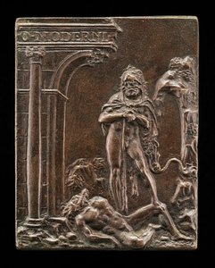 Hércules triunfante sobre Anteo, finales del siglo XV - principios del siglo XVI de Moderno