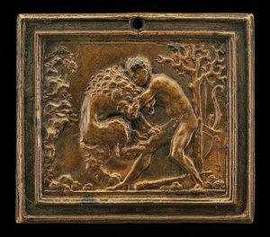 Hércules y el león de Nemea, finales del siglo XV - principios del siglo XVI de Moderno