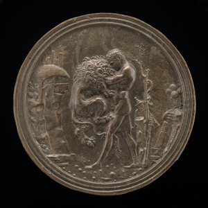 Hércules y el león de Nemea, finales del siglo XV - principios del siglo XVI de Moderno