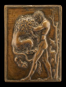 Hércules de pie con el león de Nemea, c. 1488-1489 de Moderno