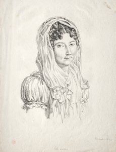 Retrato de una mujer, 1819 de Moisbach