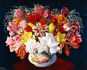 Gran ramo de tulipanes de Moise Kisling